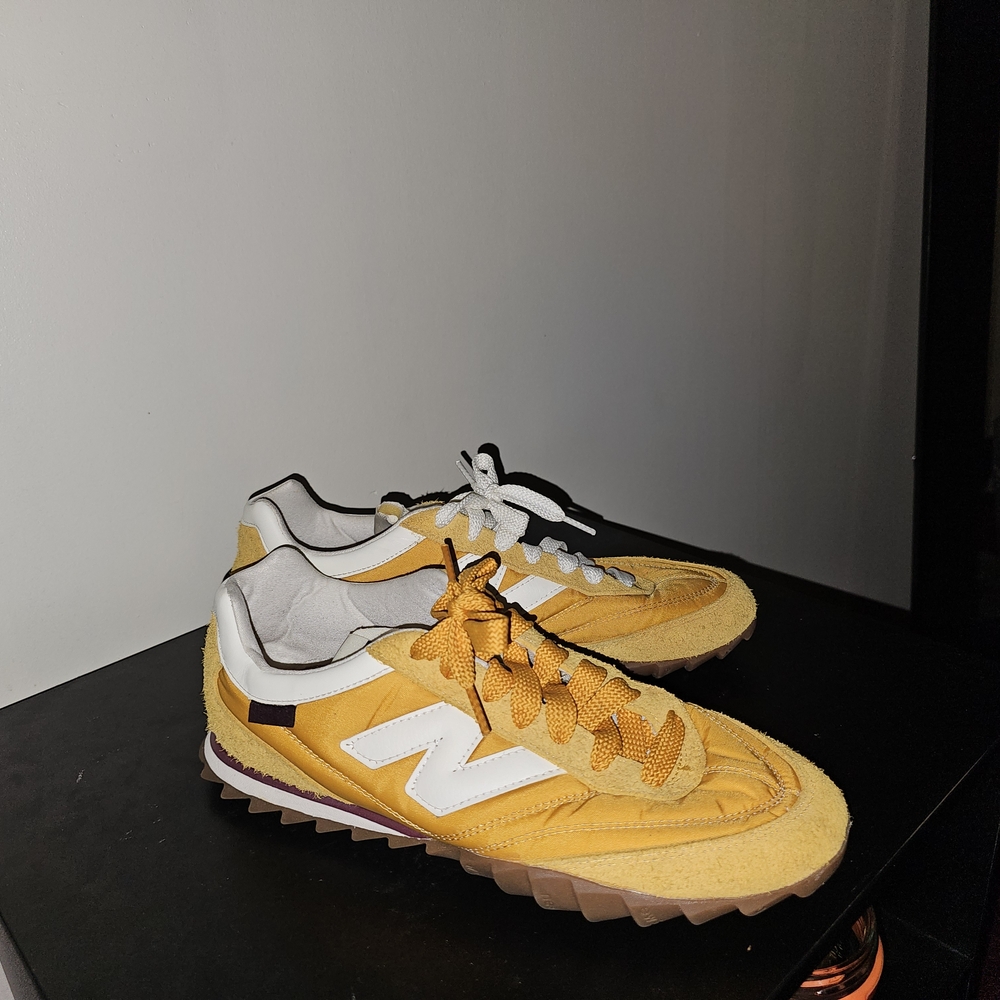 New Balance Yellow and White Sneakers